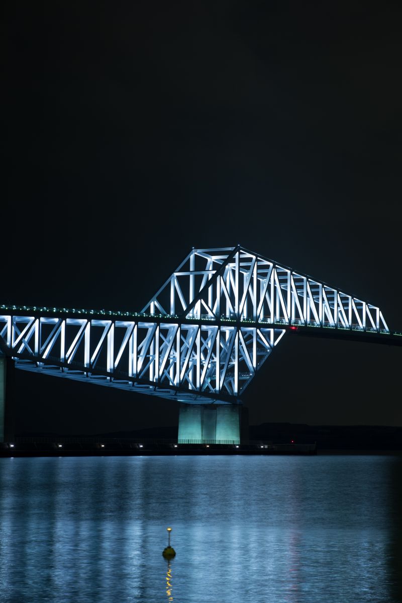 Japonsko,noc,architektura,odraz,most,Nikon