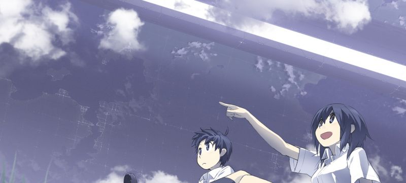 anime, animeflickor, anime pojkar, himmel, blå, skärmdump
