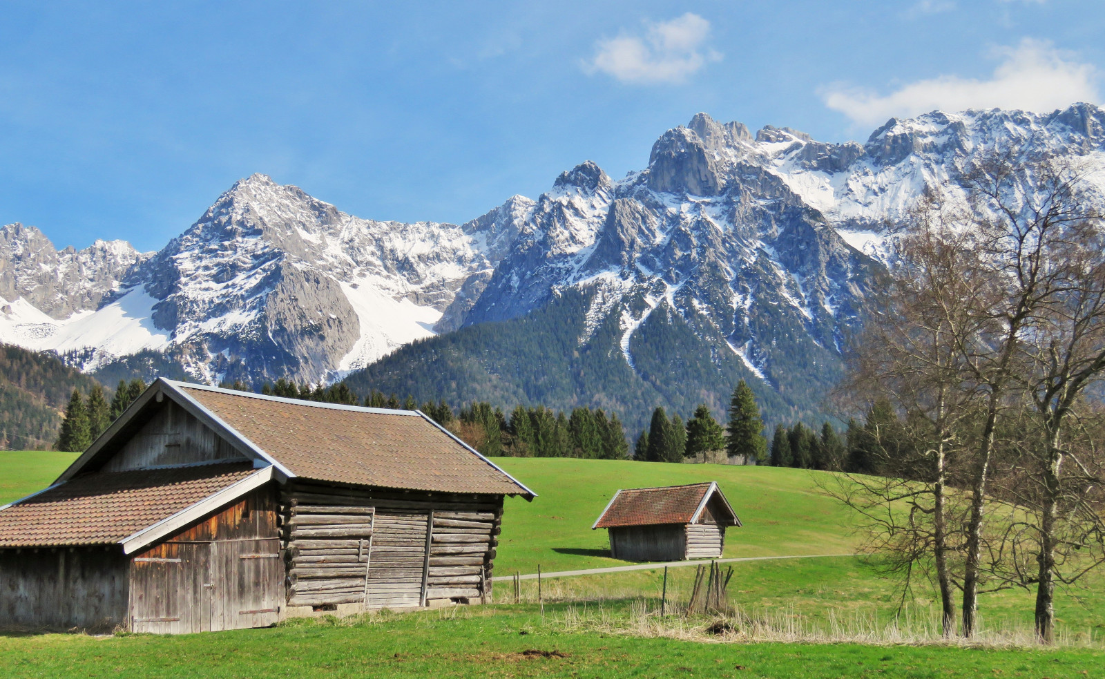 Panorama, Landschaften, Berge, Berg, draussen, Natur, Scheunen, Bäume, Bayern, Bayern, Deutschland