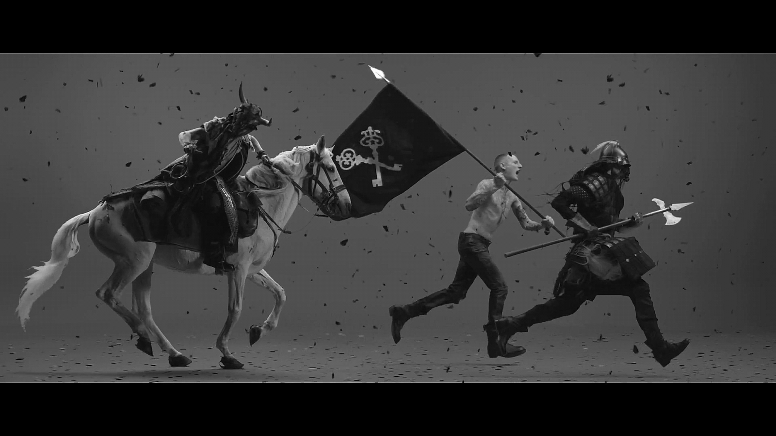 Woodkid, at, savaşçı, Silah, Bayrak, Fantezi sanatı