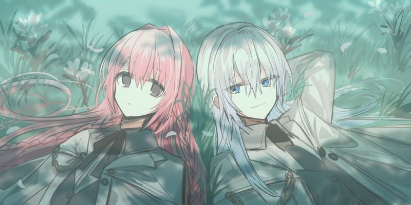 anime, anime dívky, Původní znaky, dlouhé vlasy, modré vlasy, Růžové vlasy anime, anime dívky, Původní znaky, dlouhé vlasy, modré vlasy, Růžové vlasy