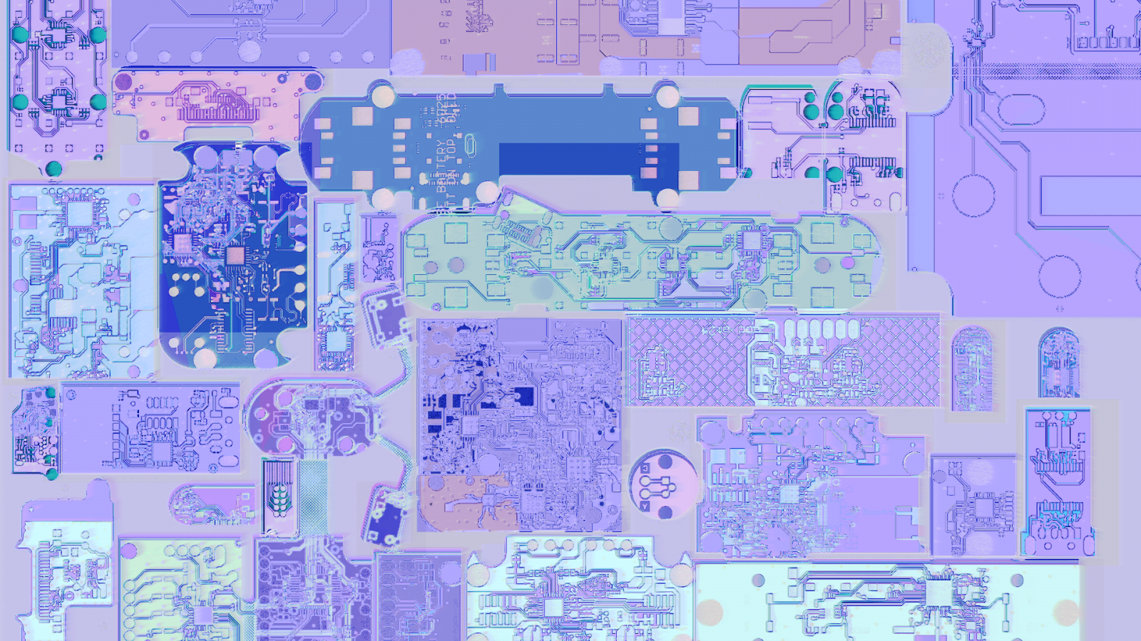 Wallpaper PCB, teknologi, elektronik, pastel, papan sirkuit 1920x1080