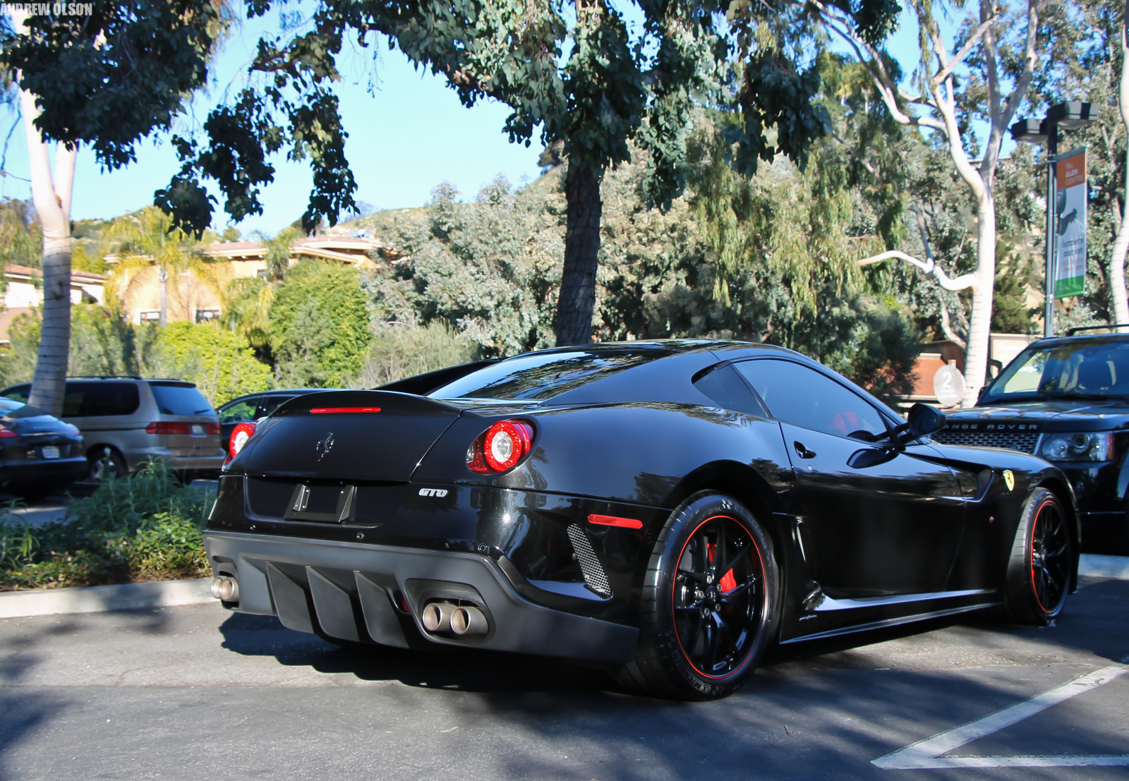 Kalifornie, Itálie, Černá, Belair, závodní auto, Kánon, pěkný, italština, rychle, Ferrari, exotický, hezké auto, GTO, t3, dSLR, Vzácný, superauto, uhlíkové vlákno, Lightroom, Pininfarina, v12, rychlé auto, exoticcar, 599, Černá kola, Hypercar