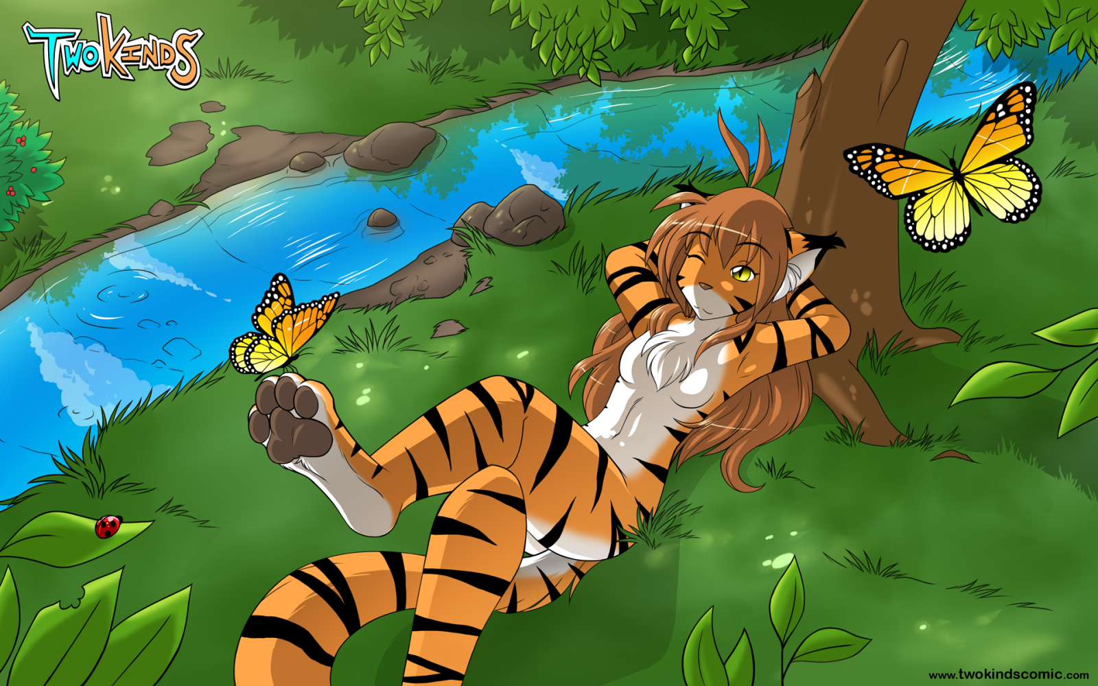 ilustrace, kreslená pohádka, srstnatý, Anthro, džungle, Twokinds, Snímek obrazovky, místo výskytu, přírodní prostředí, ekosystém