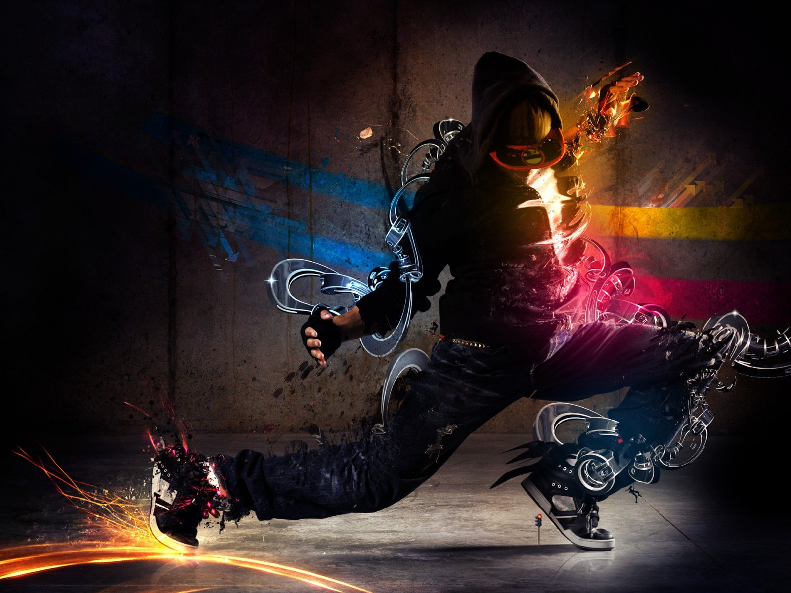 digitální umění, tanec, tanečník, tma, Snímek obrazovky, počítač tapeta, kaskadérství, zvláštní efekty, performance