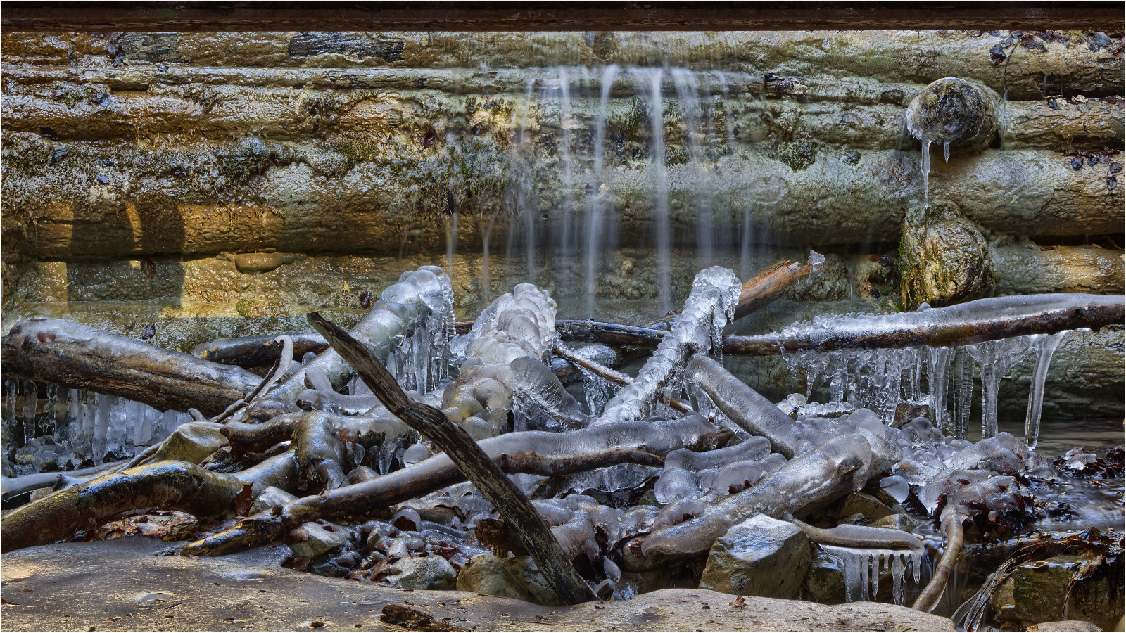 les, voda, Skála, Příroda, odraz, zima, dřevo, led, Německo, mráz, řeka, Volně žijících živočichů, divočina, rybník, proud, zřícenina, strom, podzim, sezóna, natur, deutschland, zátoka, canoneos, wasser, eis, dávná historie, vodní prvek, bach