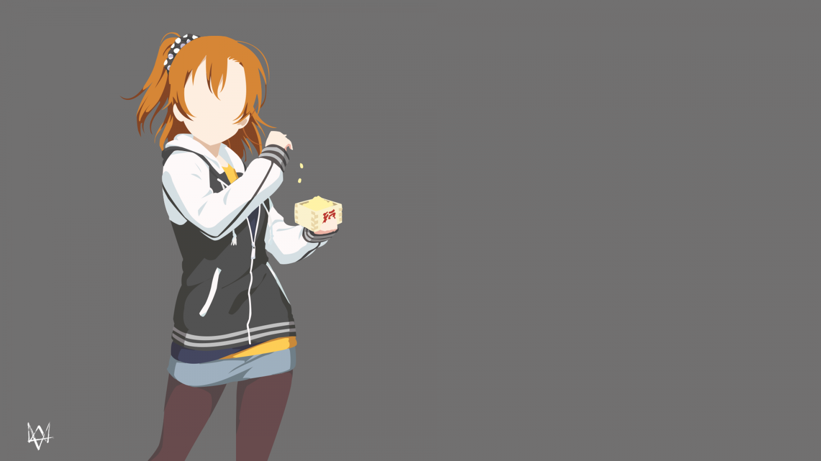 ilustrace, anime, anime dívky, minimalismus, Milovat život, kreslená pohádka, Osoba, Kousaka Honoka, profese