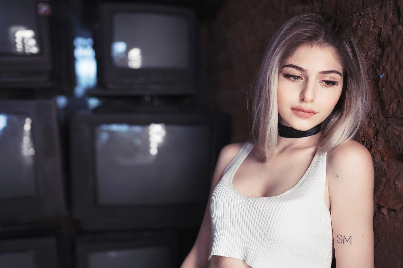 sort, Kvinder, model, portræt, briller, fotografering, mode, Ivan Gorokhov, Person, hud, Galina Rover, supermodel, pige, skønhed, øje, kvinde, dame, fotografi, billede, portrætfotografering, Photo shoot, brunt hår, menneskelige legeme, organ