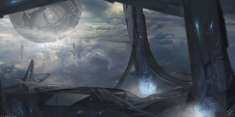 fantasy umění, planeta, futuristický, Koncepce umění, technika, obvody fantasy umění, planeta, futuristický, Koncepce umění, technika, obvody