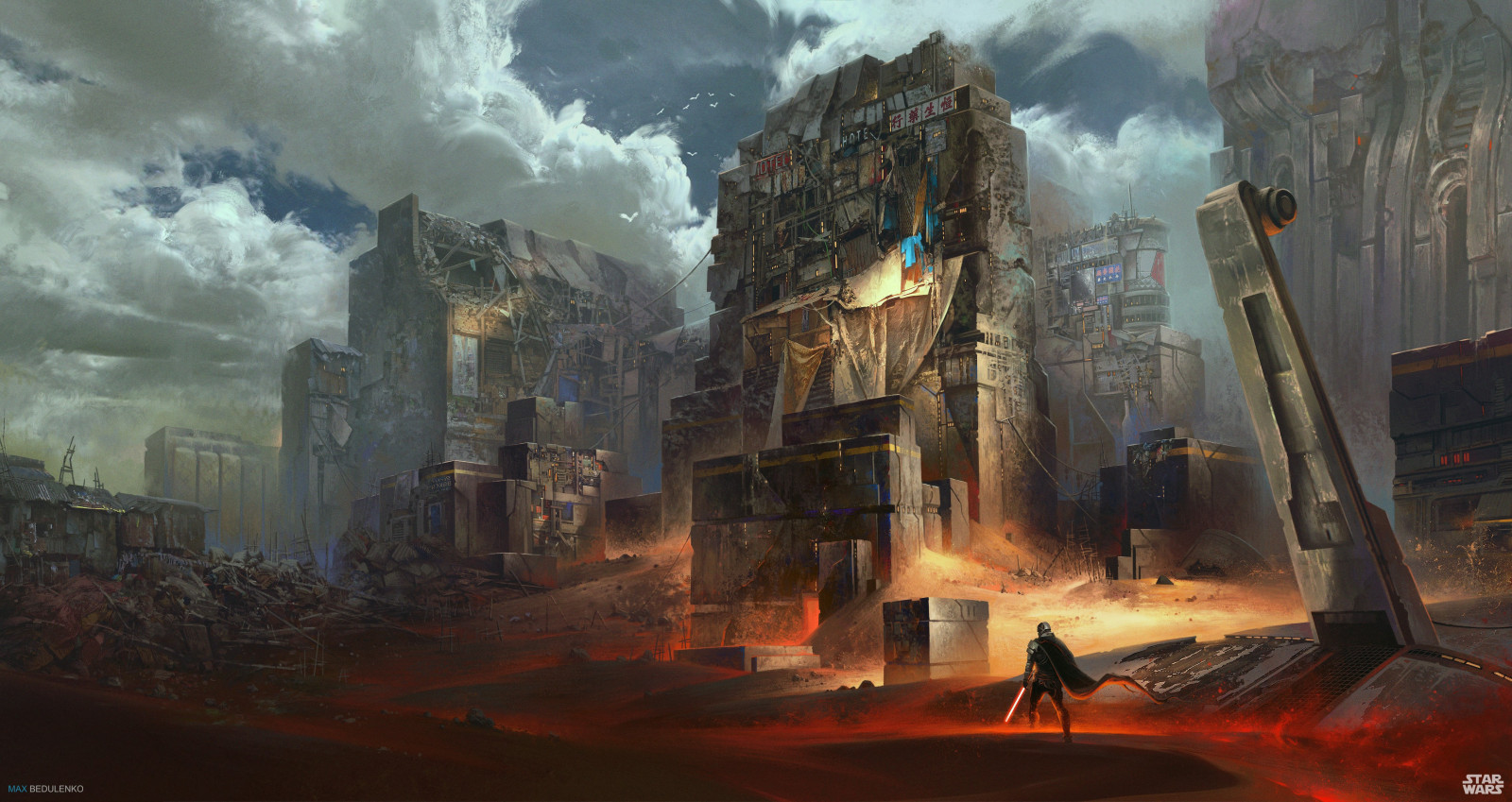 Hvězdné války, zřícenina, mraky, Sith, sci-fi, Světelný meč, Jedi, Snímek obrazovky, počítač tapeta, pc hry