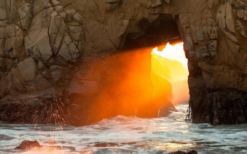 sunlight, sea, rock, cave, arch, Formation sunlight, sea, rock, cave, arch, Formation