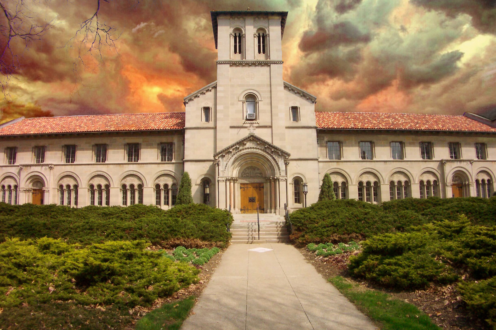 středozemský, architektura, budova, nebe, mraky, historický, město, Rusko, kostel, klášter, kaple, vysoká škola, atrakce, zámek, Ohio, Opatství, majetek, centrum, cestovat, Nový, styl, nrhp, onasill, panské sídlo, architekt, campus, románský, místo uctívání, Ach, vznešený domov, Oberlin, loraincounty, bosworthhall, fairchildchapel, cassgillbert