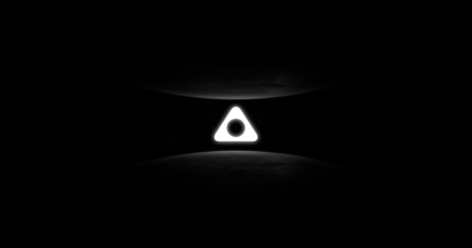 triangle, dark, space, digital, symbolism, minimalism