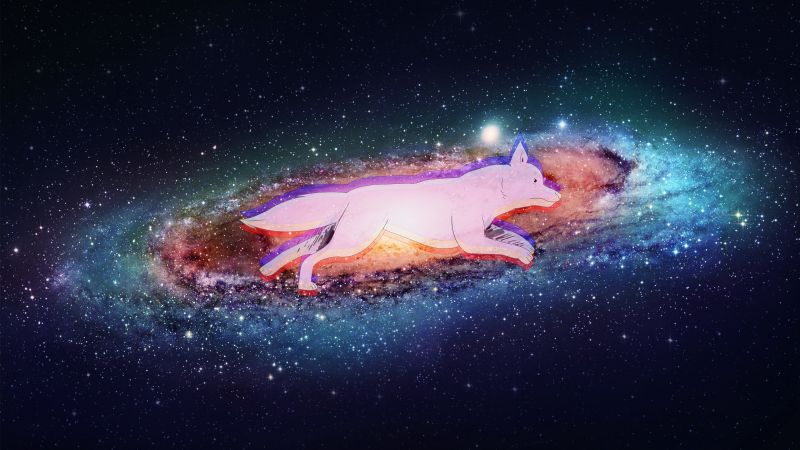 galassia, spazio, cane, nebulosa, universo, illustrazione galassia, spazio, cane, nebulosa, universo, illustrazione