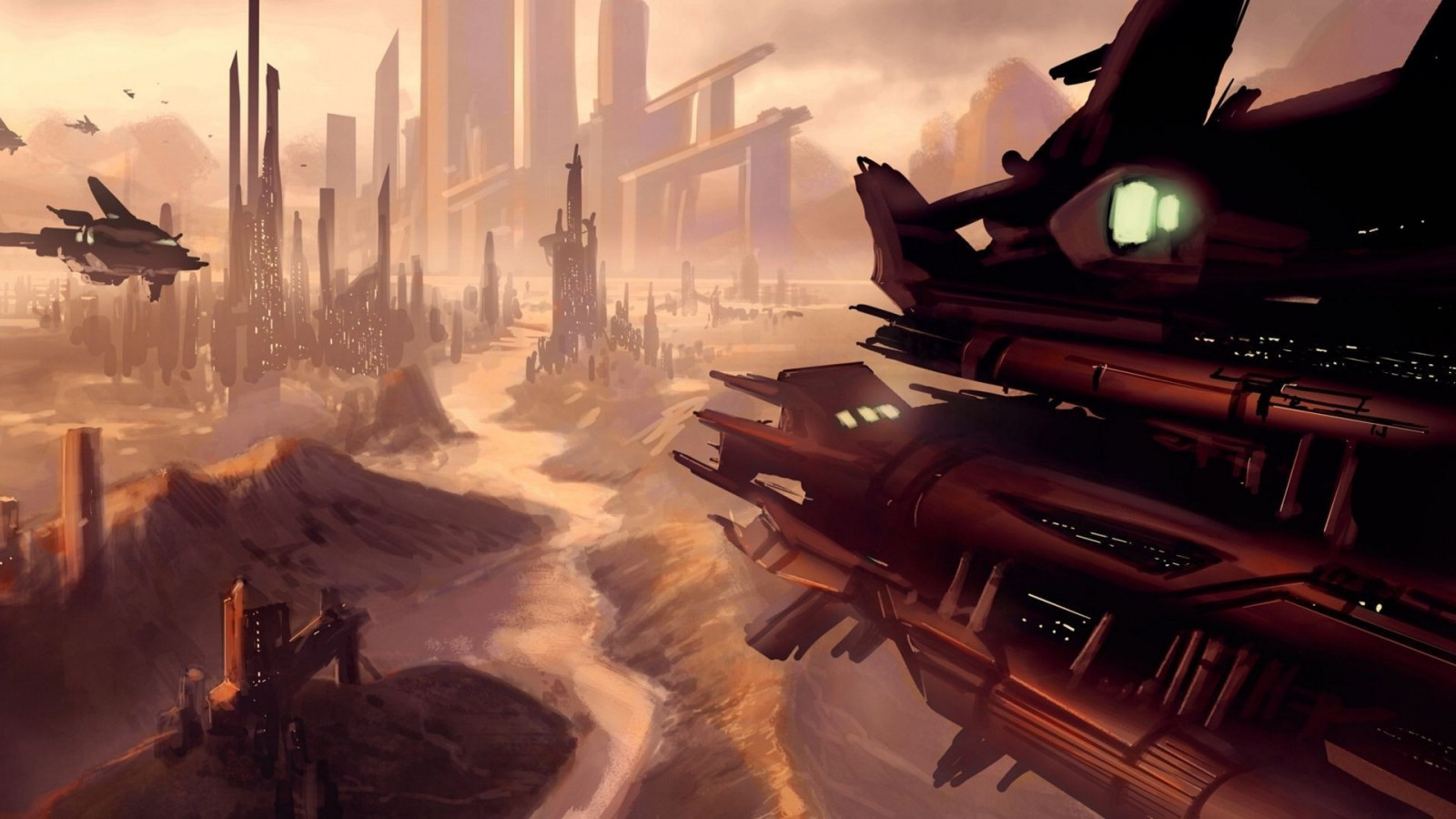 fantasy umění, futuristický, vozidlo, umělecká díla, voják, sci-fi, Koncepce umění, kosmická loď, Snímek obrazovky, počítač tapeta, pc hry