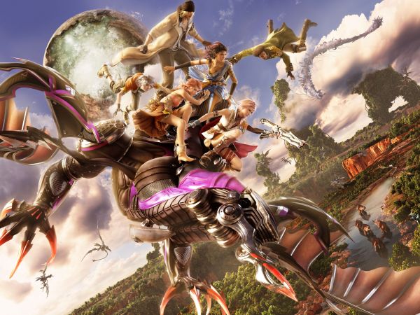 video games,mythology,Final Fantasy XIII,Claire Farron,Oerba Dia Vanille,dragon