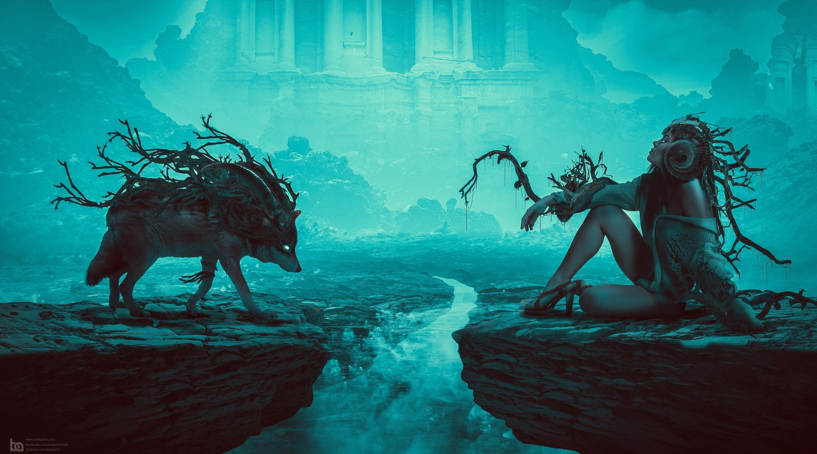 illustrasjon, fantasy art, kunstverk, under vann, mytologi, spøkelsesskip, skjermbilde, skrivebordsbakgrunn, fiktiv karakter