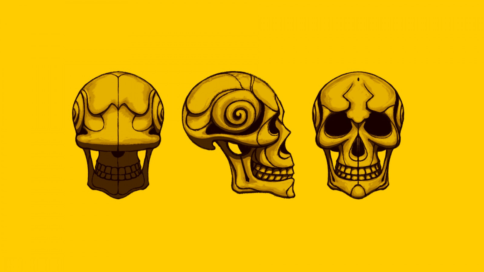 ilustração, logotipo, amarelo, desenho animado, crânio, Marca, cabeça, Fonte, osso