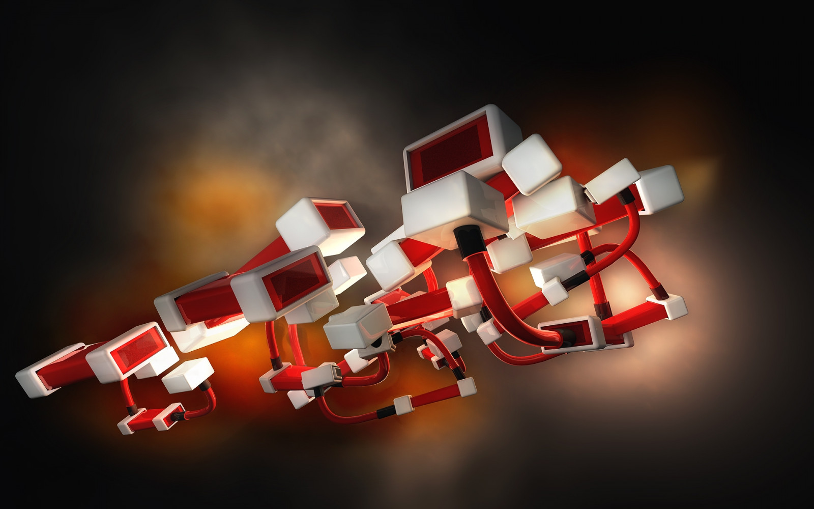 Wallpaper illustration, space, red, vehicle, light, lighting, blur, connection, screenshot