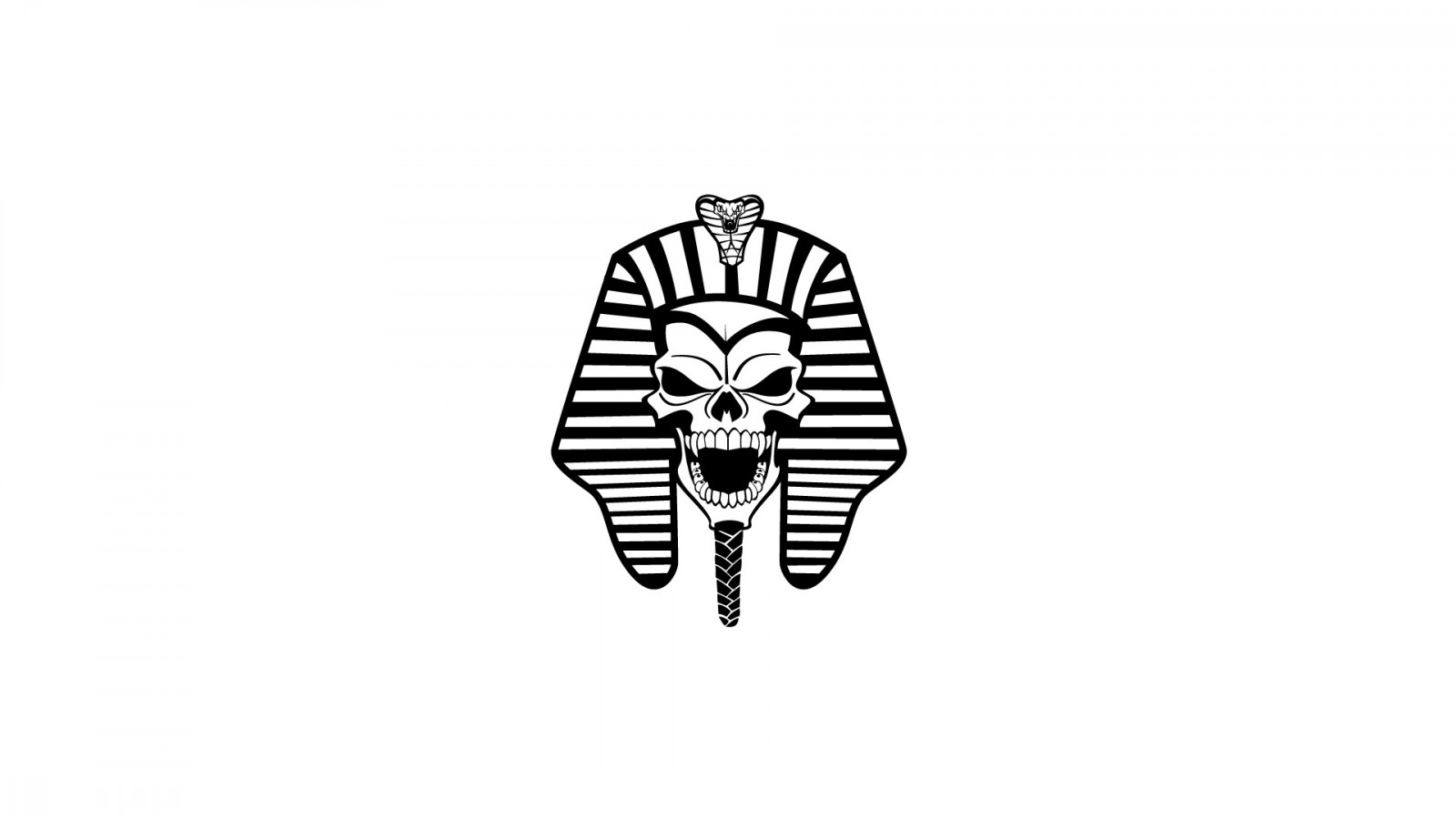 デスクトップ壁紙 図 モノクロ アートワーク ロゴ ヘビ 頭蓋骨 エジプト人 ブランド ファラオ ライン フォント 19x1080 Wallpapermaniac デスクトップ壁紙 Wallhere