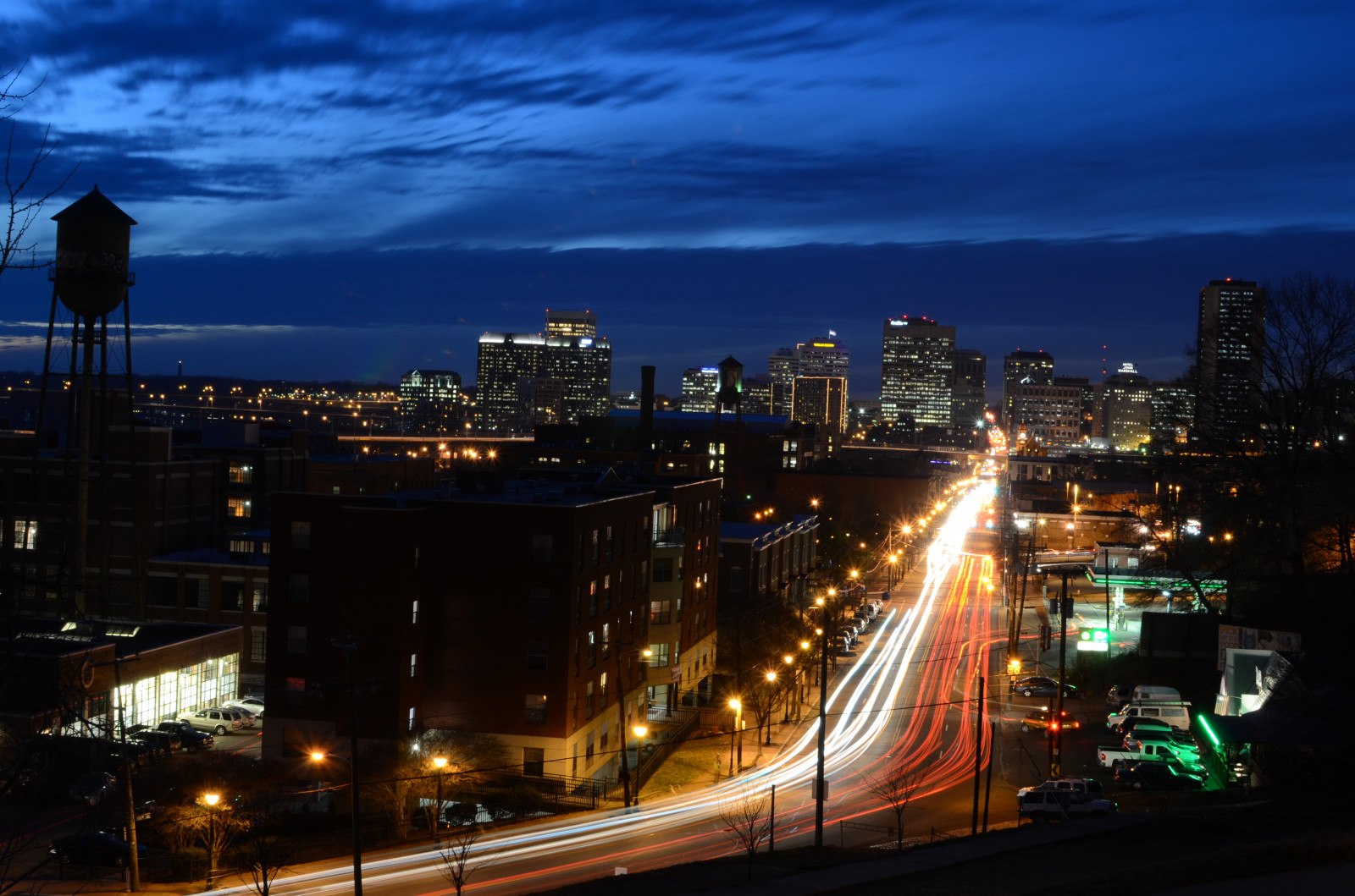 leggero, Chiesa, orizzonte, notte, fotografia, Virginia, collina, sentieri, Richmond, RVA, Churchhill