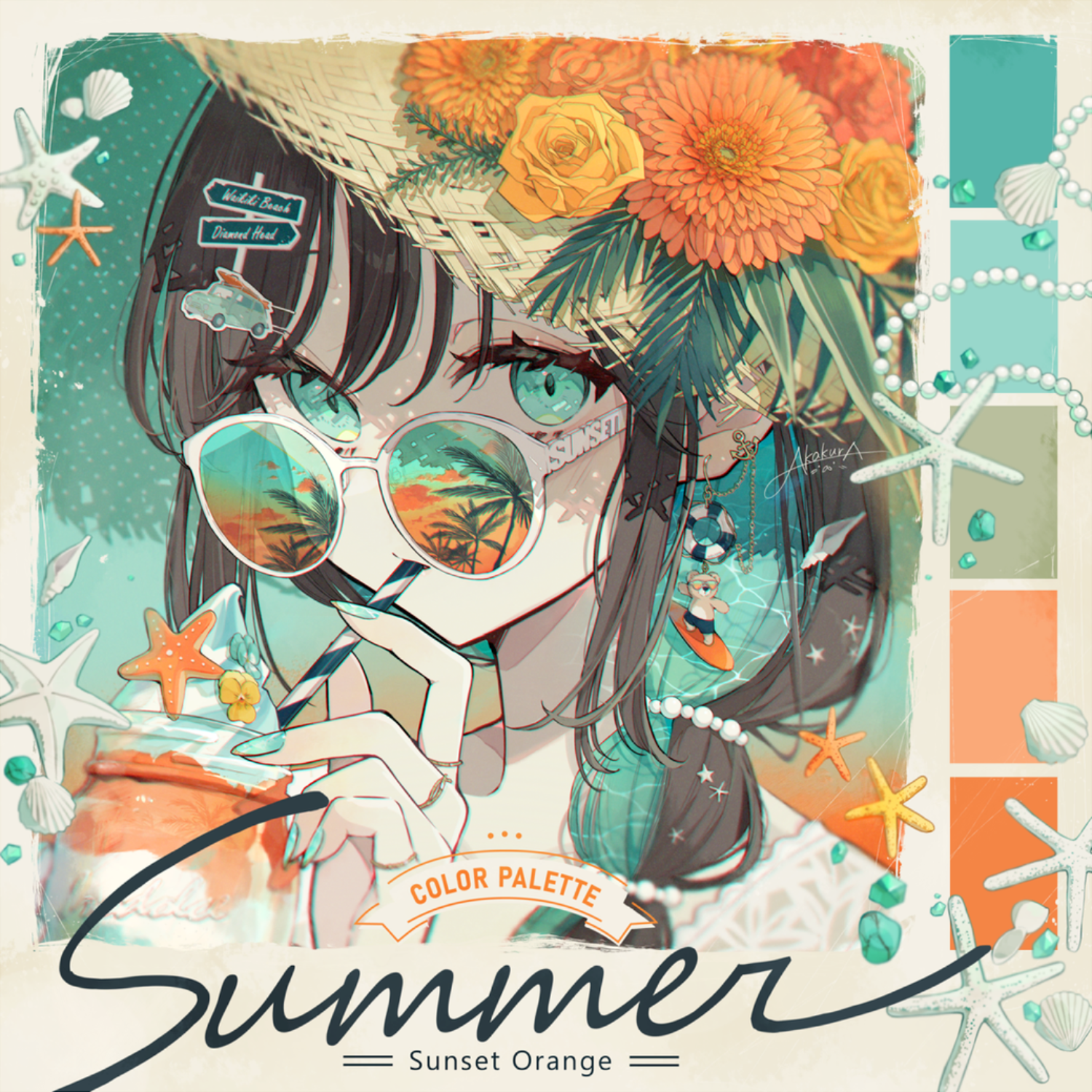 Akakura, anime dívky, Pixiv