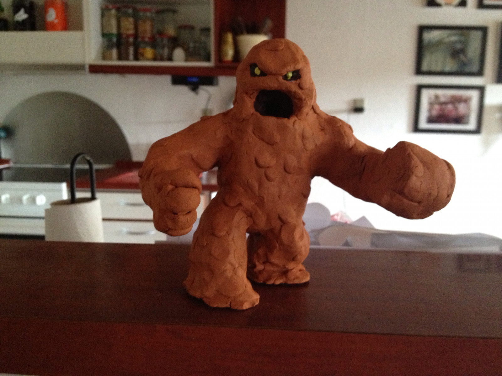 Wallpaper sculpture, face, comics, DC, Clay, Batman, Clayface