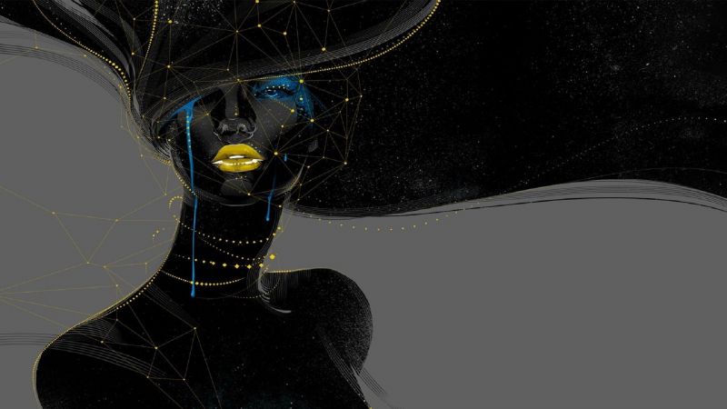 Černá, ilustrace, geometrie, UMĚNÍ, tma, Snímek obrazovky Černá, ilustrace, geometrie, UMĚNÍ, tma, Snímek obrazovky