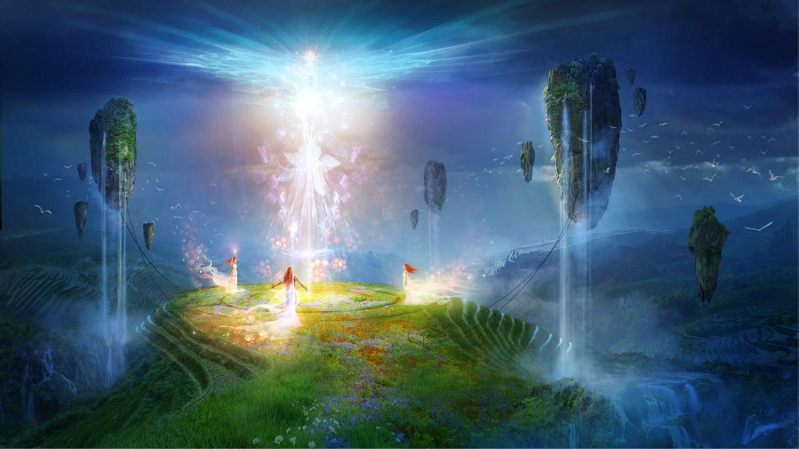 Phillip Rocks 45 Wallpaper : 1920x1080 px, ART, dress, fairies, fantasy, floating, grass ...