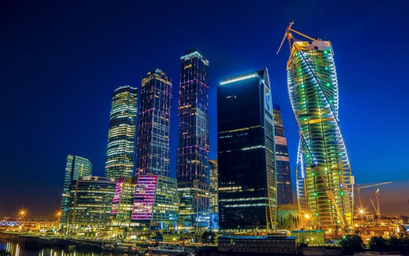 2560x1600 px, building, city, cityscape, Moscow, night 2560x1600 px, building, city, cityscape, Moscow, night