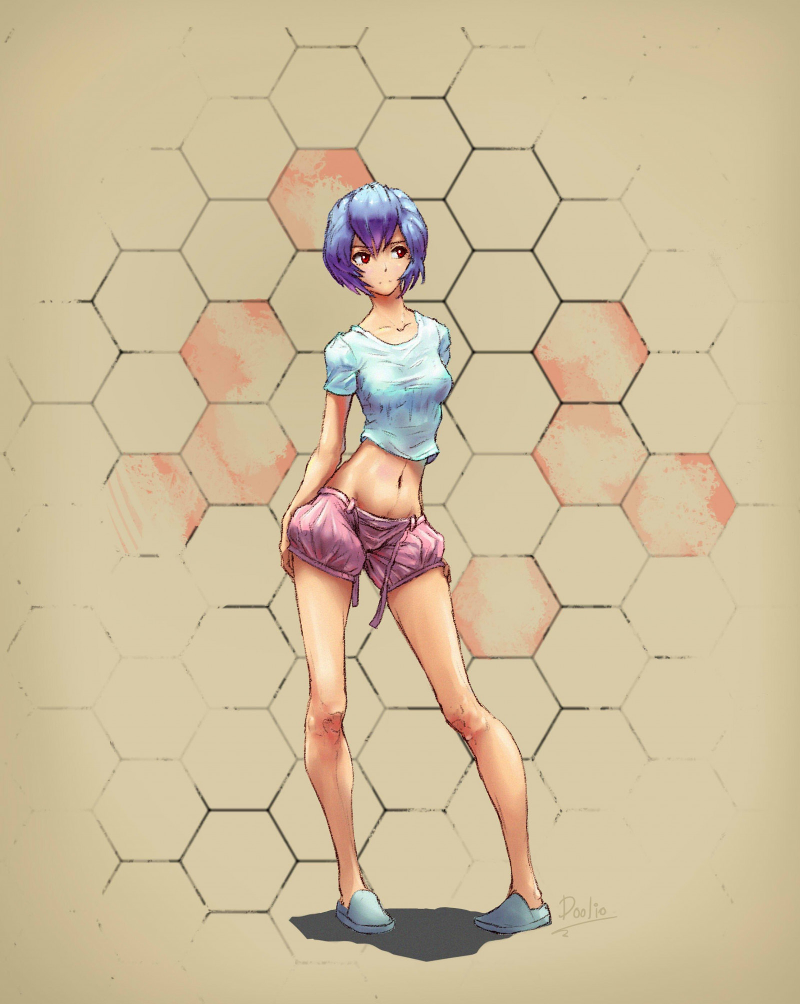 2225x2795 px, anime, animemeisjes, Ayanami Rei, Neon Genesis Evangelion