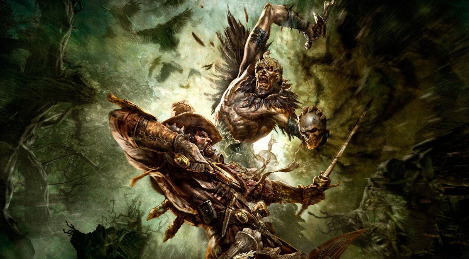 Skov, Fantasy kunst, pirater, jungle, mytologi, træ, skærmbillede, levested