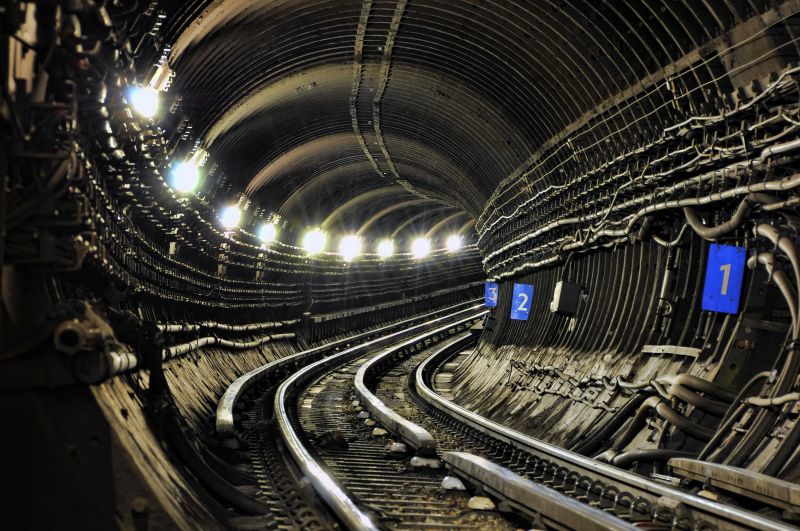 infrastruktura, Metropolitní oblast, dráha, tunel, světlo, metropole