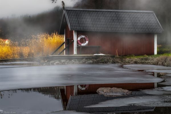 lake,nature,landscape,ice,fog,is