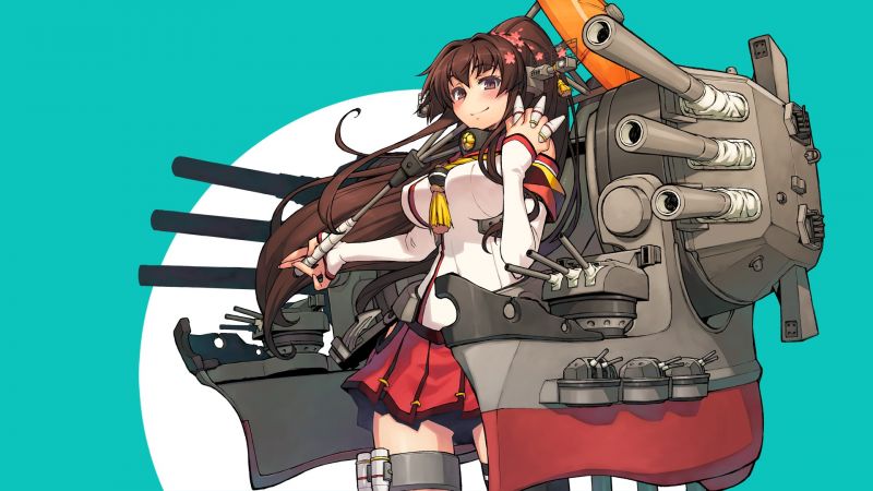 ilustrace, anime, anime dívky, kreslená pohádka, Kantai Collection, stroj ilustrace, anime, anime dívky, kreslená pohádka, Kantai Collection, stroj