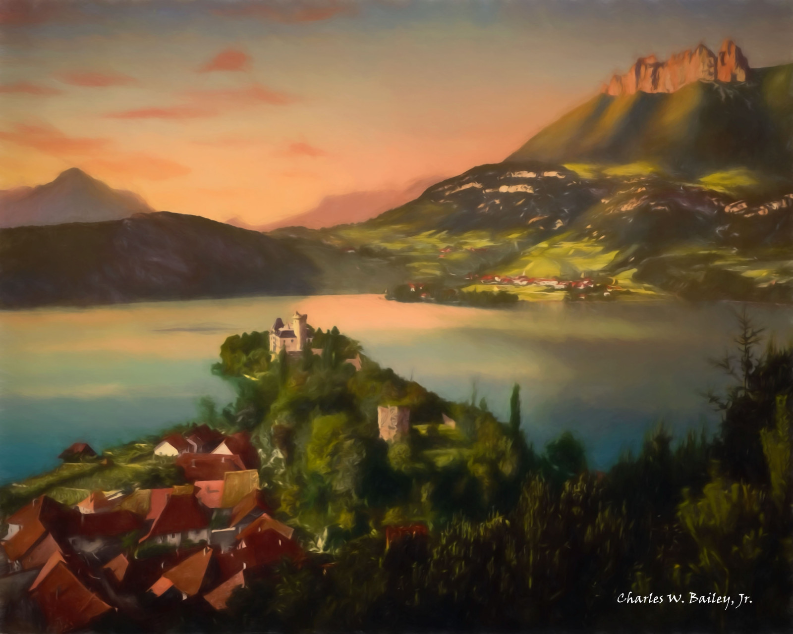 paesaggio, disegno, la pittura, Photoshop, tramonto, mare, baia, collina, lago, riflessione, Alba, sera, mattina, costa, Francia, Europa, pastello, crepuscolo, Annecy, ARTE, nube, autunno, montagna, alba, grande, cappelli, Topazio, arte digitale, manipolazione fotografica, topazimpression, AlienSkin, alienskinexposure, topazadjust, digitalartist, charleswbaileyjr, Alta Savoia, lago, fenomeno atmosferico, morfologie montane, catena montuosa, topazdetail, topazrestyle, topazdejpeg, topazdenoise, quello è, chateaudeduingt, chateaudechateauvieux, cderuphy