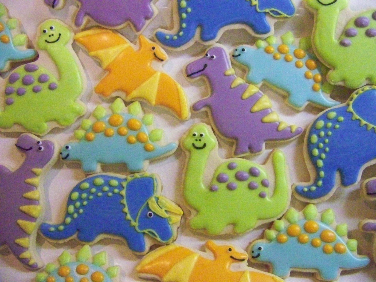 sušenky, dinosauři, Zdobené kuchyně