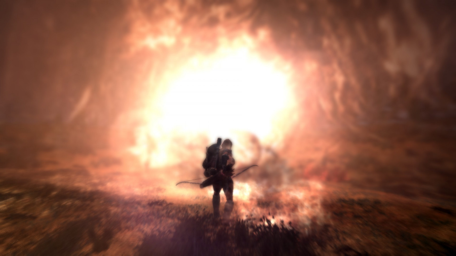 slunečnímu záření, videohry, oheň, Snímek obrazovky, exploze, The Elder Scrolls V Skyrim, blesk, Snímek obrazovky, geologický fenomén, táborák