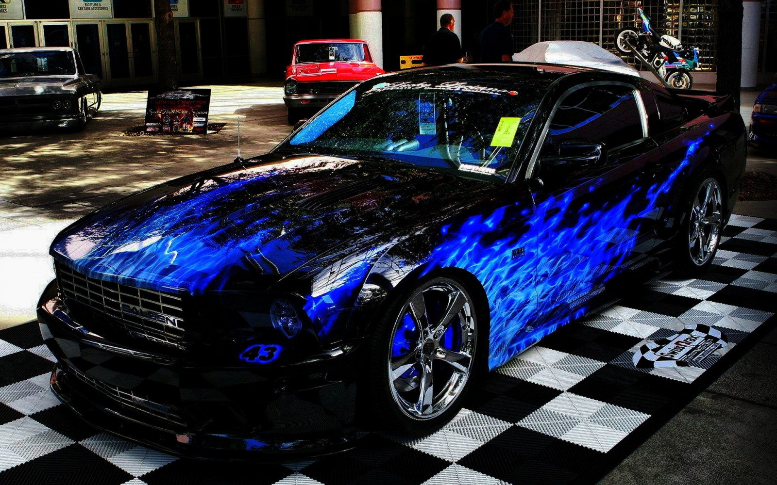 Custom Automotive Background Wallpaper : performance car, custom car, wheel, exhibition, land ...