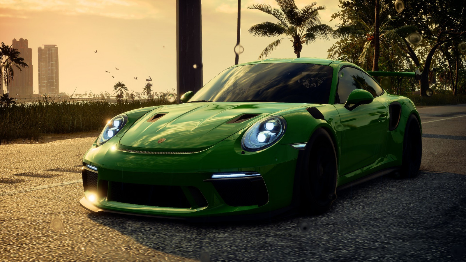 Porsche 911, Porsche, město, Street View, Příroda, 4k, Need for Speed Heat, auto