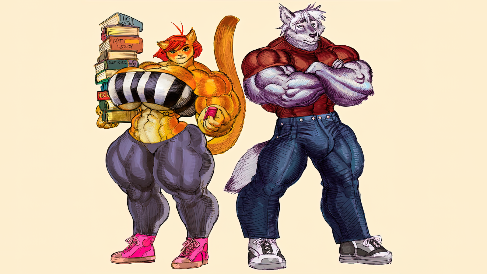 svaly, svalnatý, 6 pack, břišní svaly, anime dívky, toned female, umělecká díla, strong woman, jednoduché pozadí, minimalismus