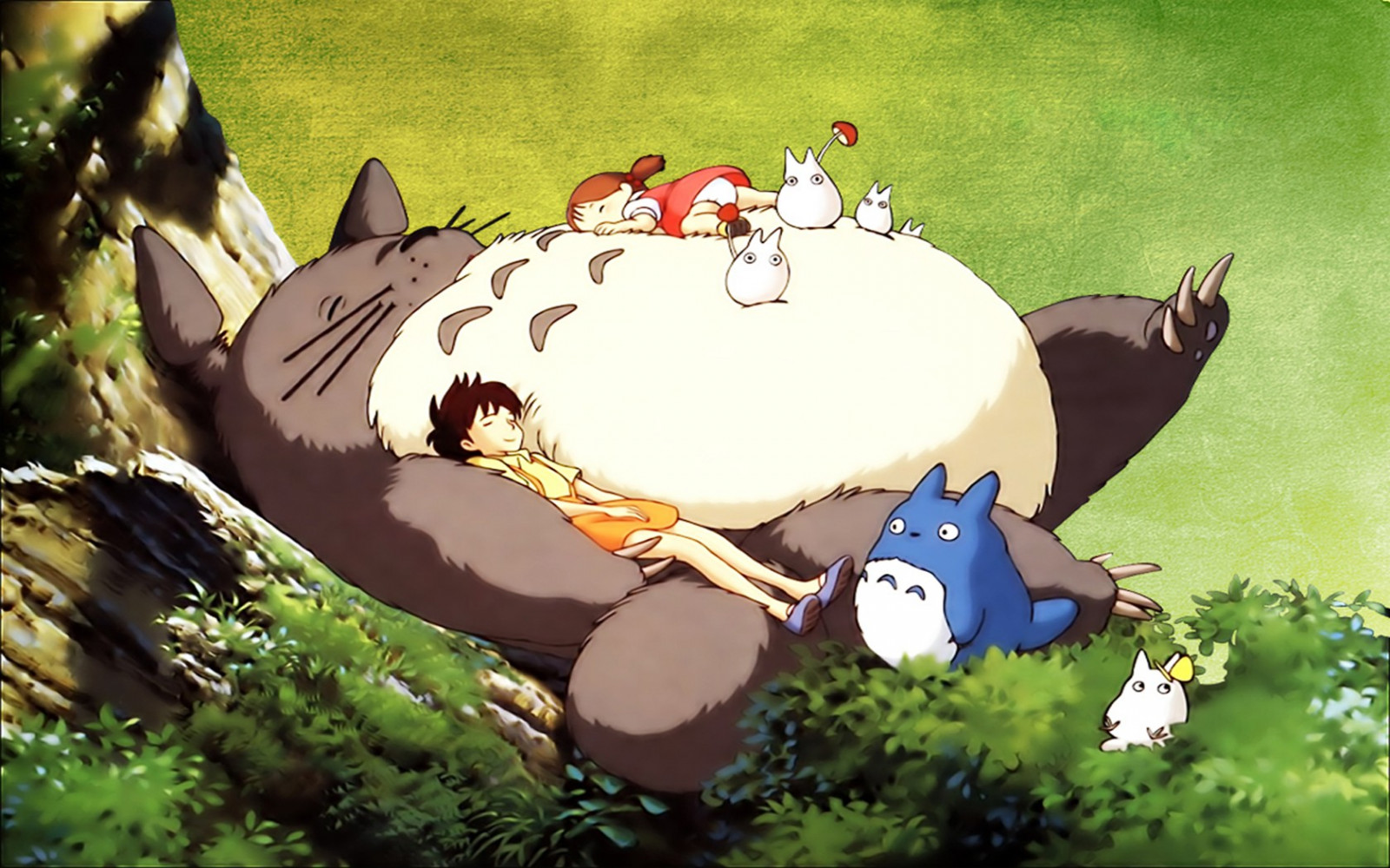 ภาพประกอบ, อะนิเมะ, การ์ตูน, เพื่อนบ้านของฉัน Totoro, Studio Ghibli, ป่า, ดอกไม้, ภาพหน้าจอ