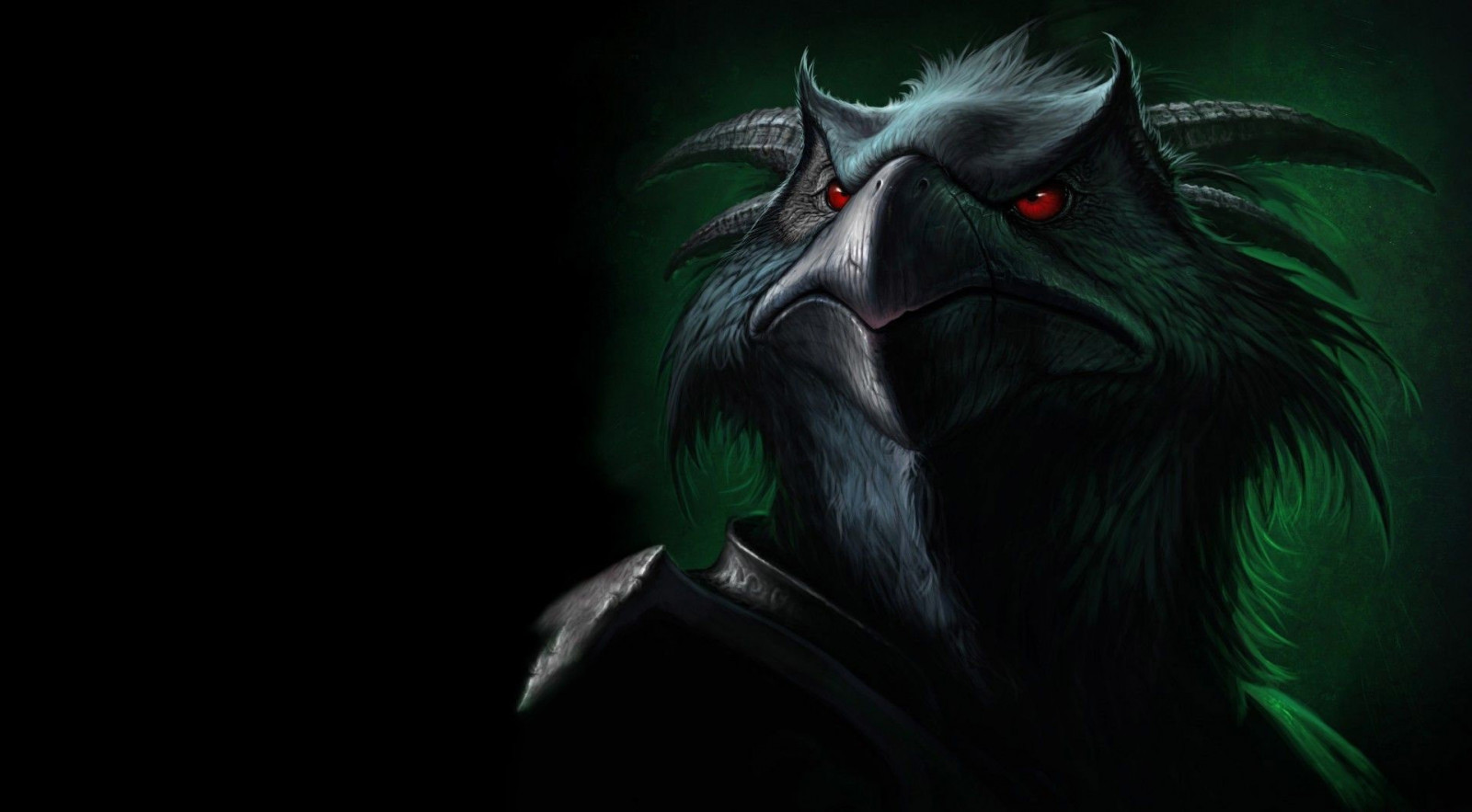 illustration, Fantasy kunst, kunstværk, Anthro, fugl, mørke, vinge, skærmbillede, computer tapet, fiktiv karakter