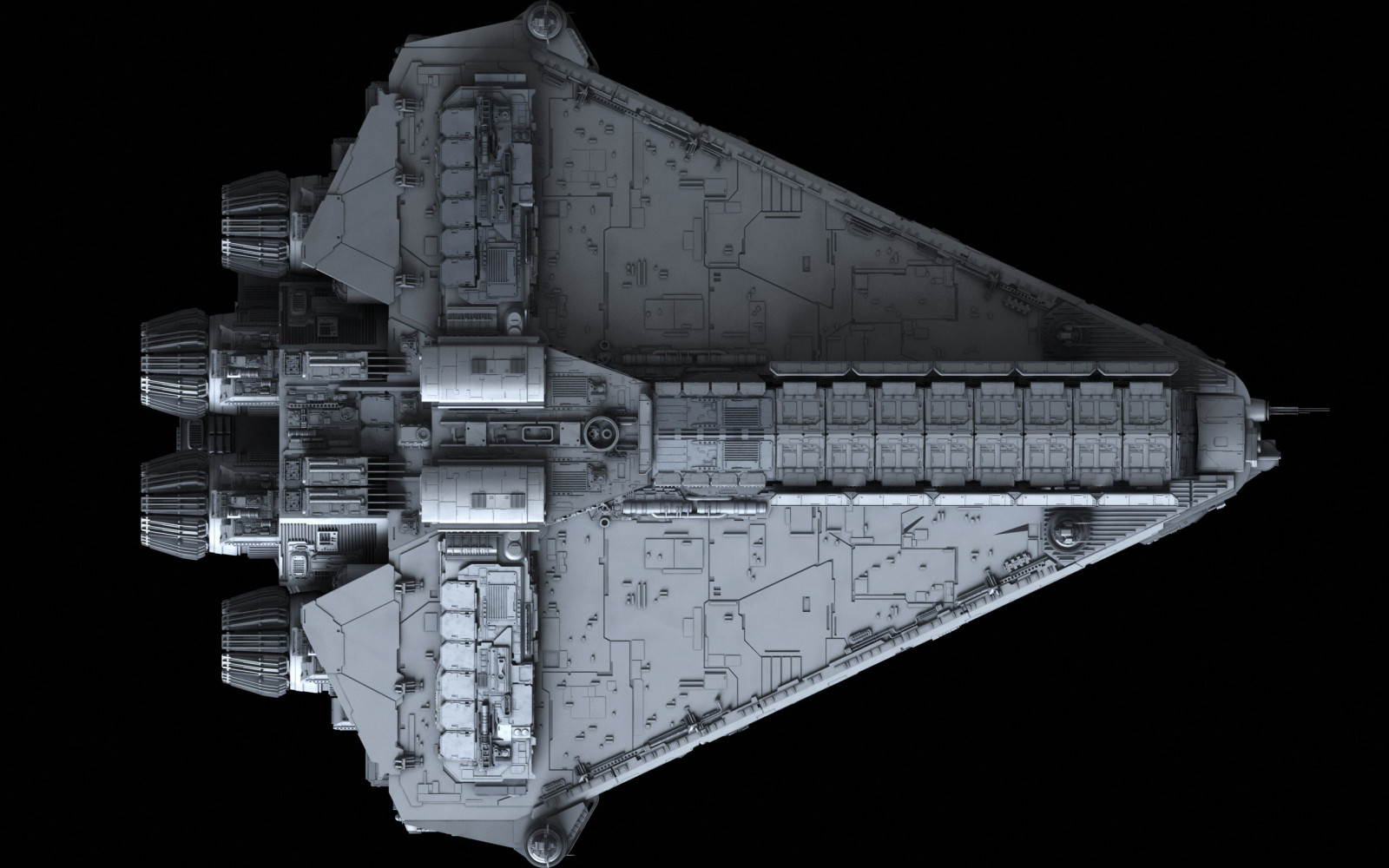 Csillagok háborúja, jármű, fegyver, alkotás, űrhajó, űrállomás, Battlecruiser, szárny, screenshot, űrhajó, lövegtornyot, 3d modellezés