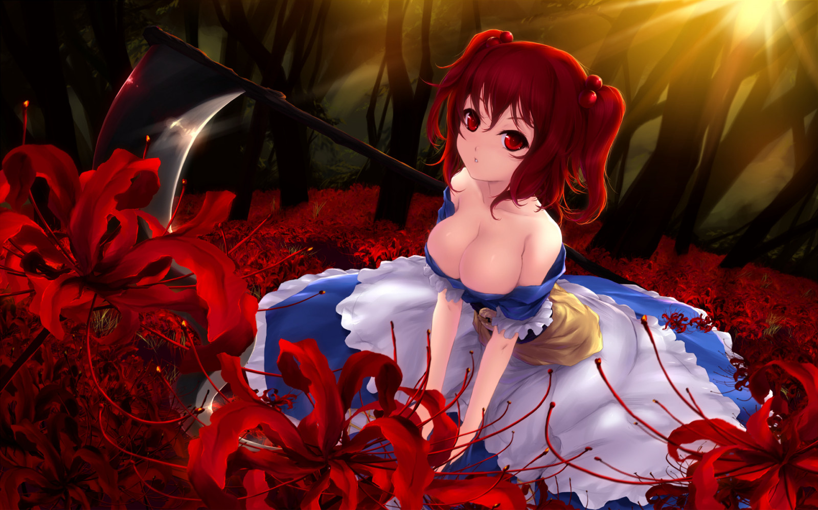Onozuka Komachi, Touhou, shinigami, pavoučí lilie