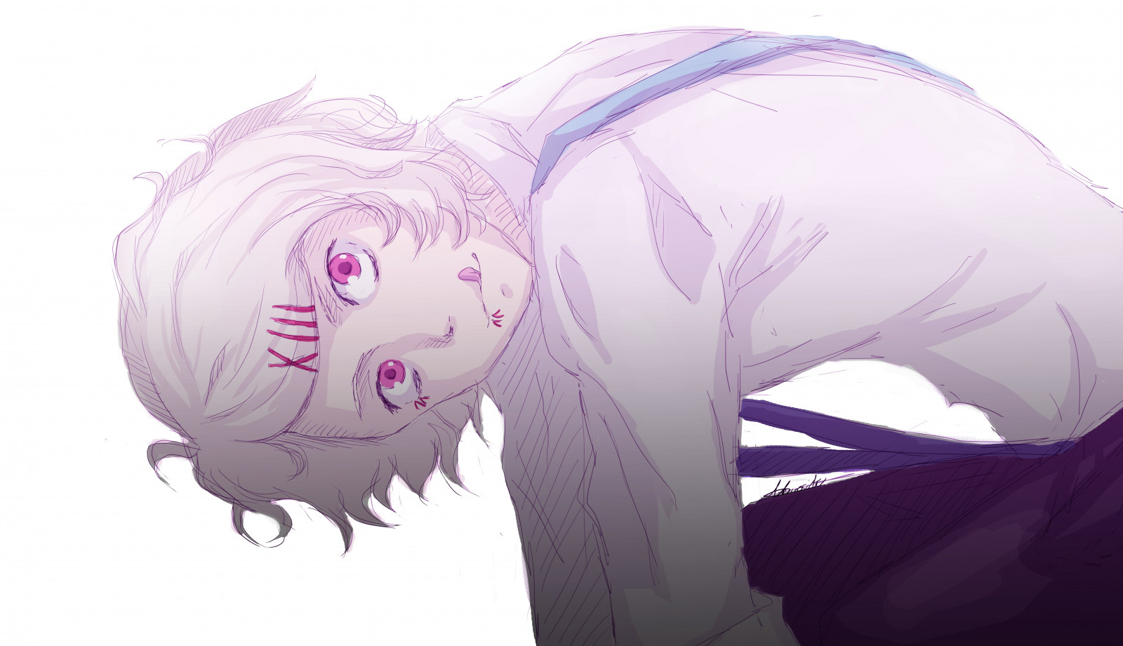 tegning, illustration, anime, hest, lilla, tegneserie, Tokyo Ghoul, Suzuya Juuzou, skitse, organ, mangaka, hest som pattedyr