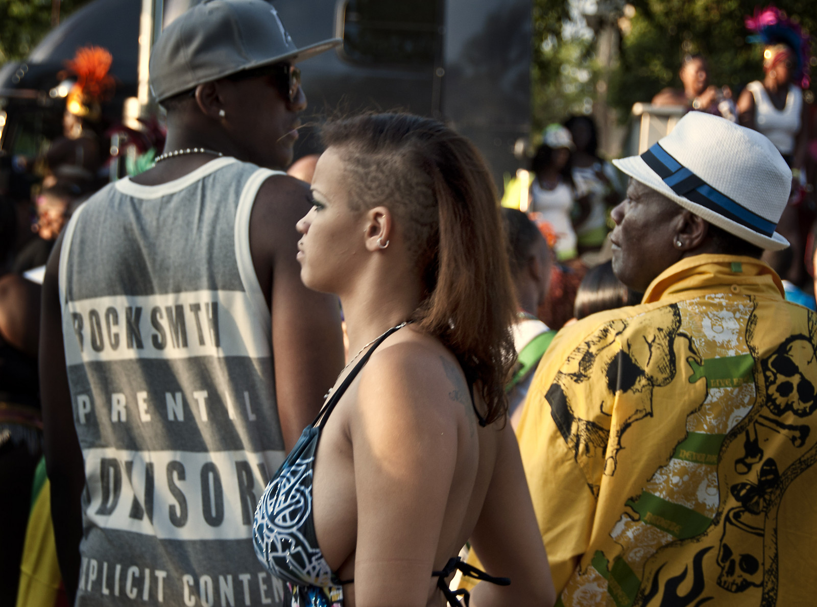 výstřih, bikiny, Toronto, událost, Karneval, Jamaica, průvod, 2011, festival, protest, kostým, demonstrace, dav, Maškaráda, prsa, Trinidad, mas, westindian, Caribana, masband, scotiabankcaribbeanfestival, scotiabanktorontocaribbeanfestival