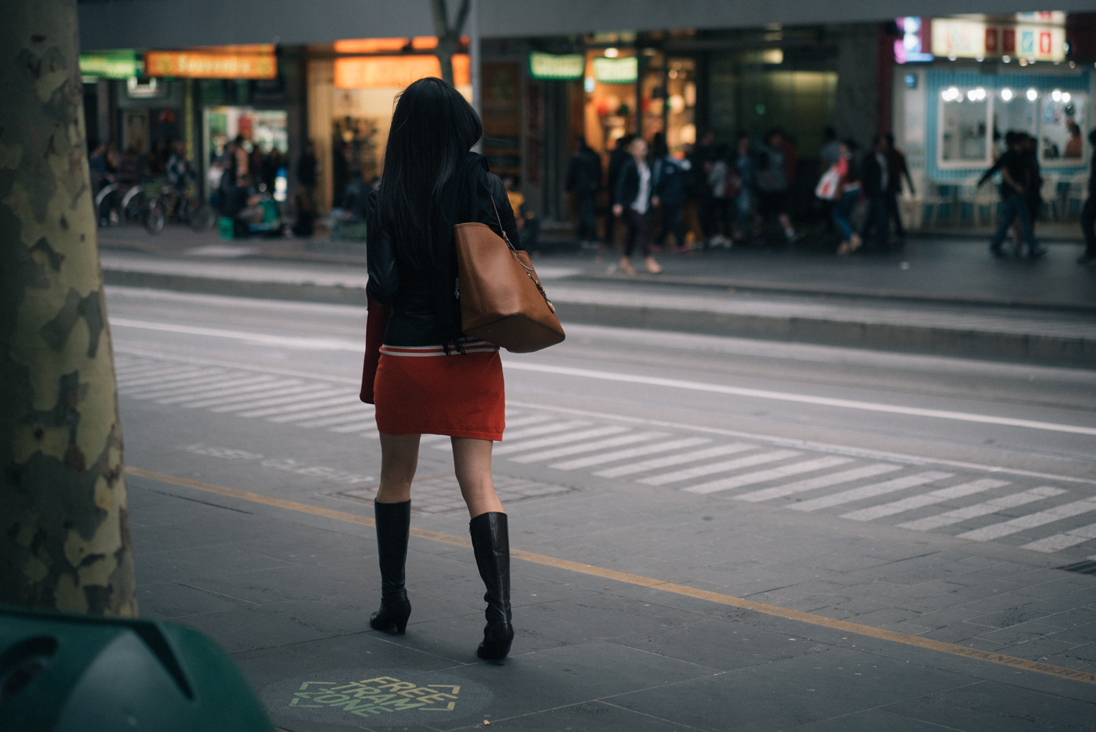 Street City Girls Red People Urban Fashion Zeiss Neon Legs Boots Candid Sony Tracks Tram Style Street City Girls Red People Urban Fashion Zeiss Neon Legs Boots Candid Sony Tracks Tram Style