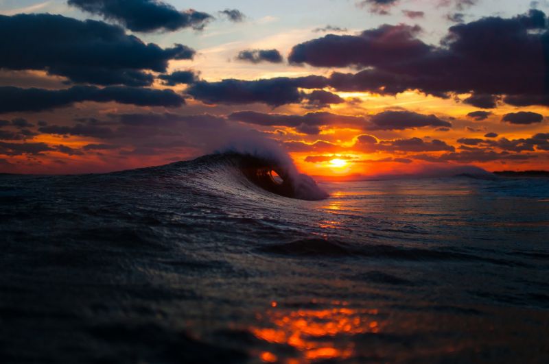 tramonto,mare,riflessione,cielo,nuvole,spiaggia
