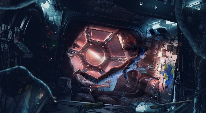sci-fi, prostor, ženy, umělecká díla sci-fi, prostor, ženy, umělecká díla